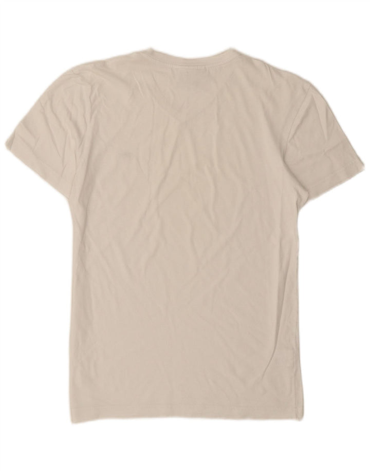 Lacoste Camiseta de corte regular para hombre, talla 3, algodón blanco pequeño