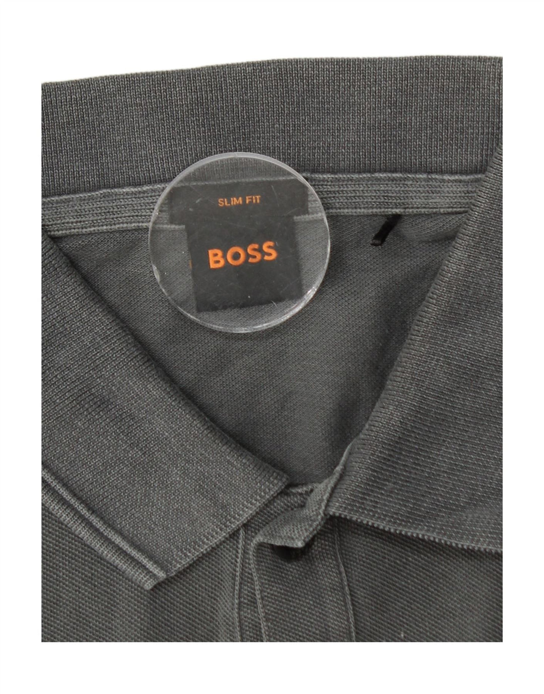 HUGO BOSS Polo ajustado para hombre Gris grande