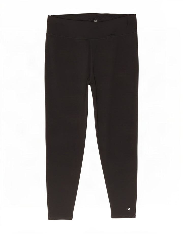 Marks & Spencer Leggings para mujer UK 22 3XL Negro Poliéster
