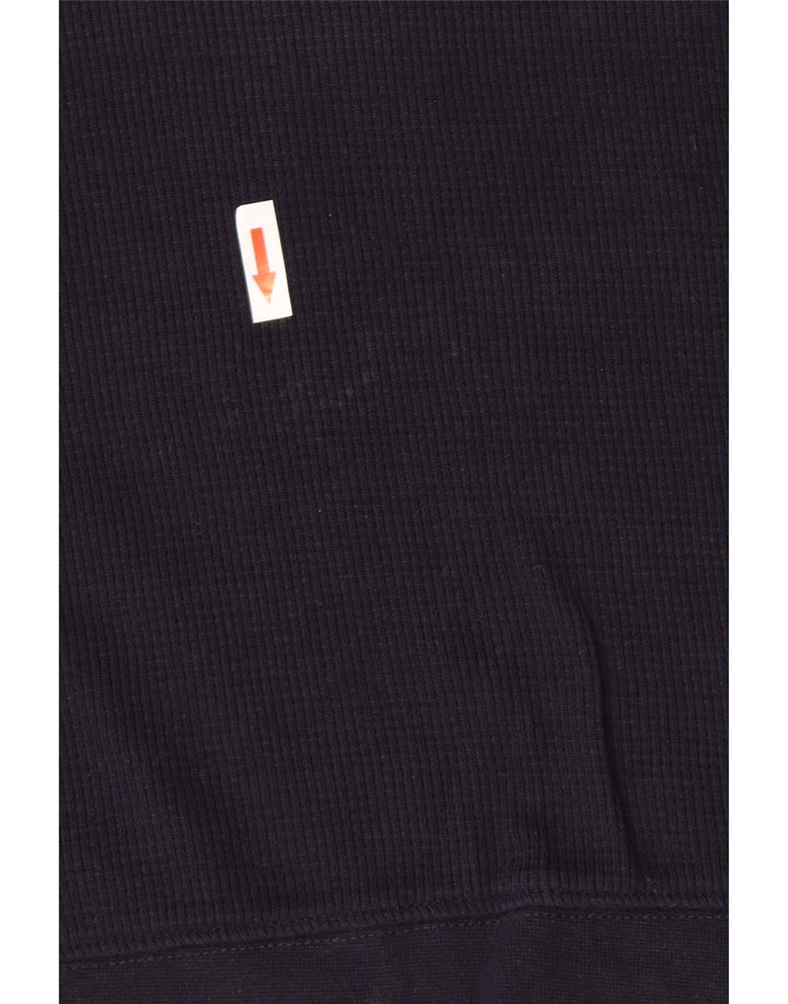 Zara Hombre Polo Cuello Jersey Suéter Pequeño Azul Marino