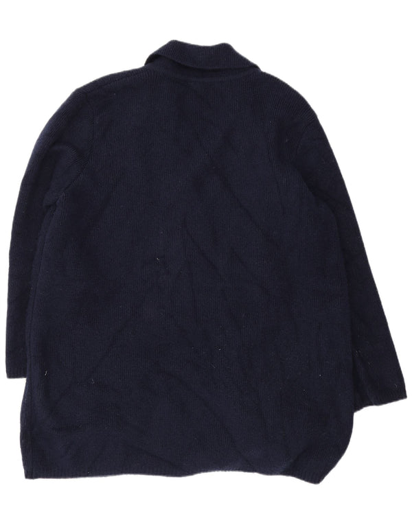Marks & Spencer Suéter tipo cárdigan largo para mujer UK 46 Grande Azul marino