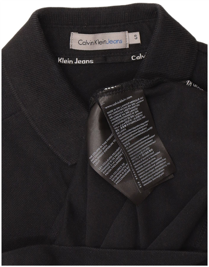 CALVIN KLEIN JEANS Polo para mujer UK 8 Small Algodón negro
