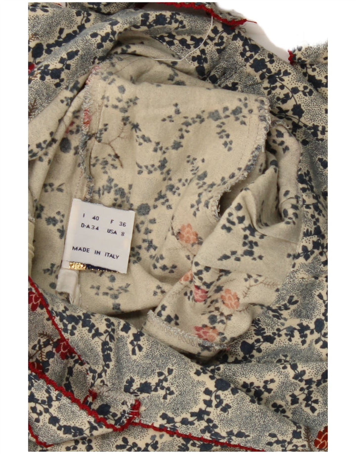Selene Vestido de verano para mujer US 8 Azul Medio Floral