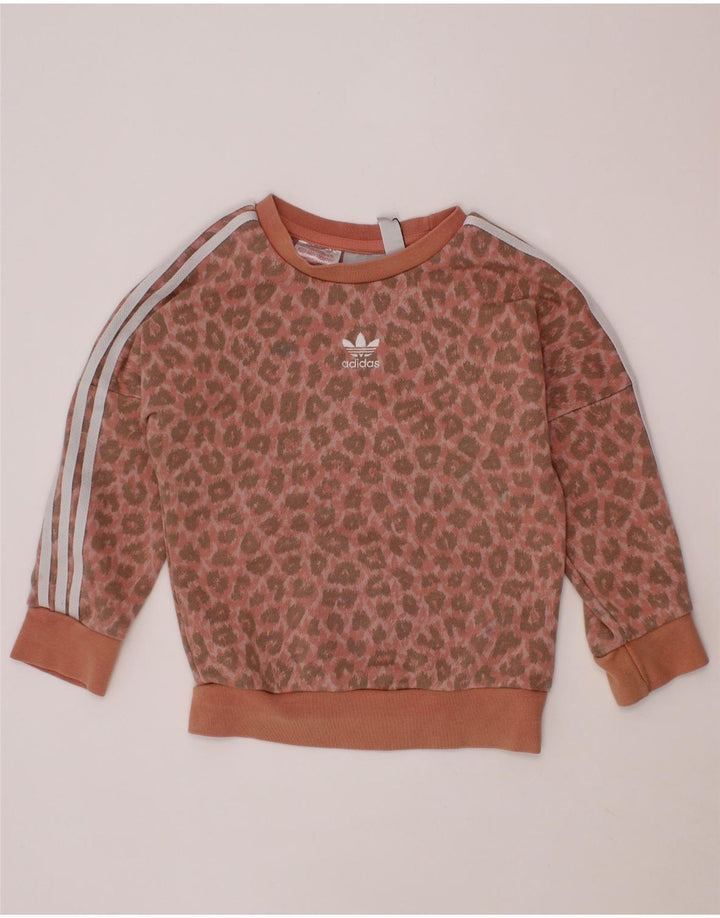 ADIDAS Chándal completo para bebé niña 18-24 meses Rosa Animal Print Algodón