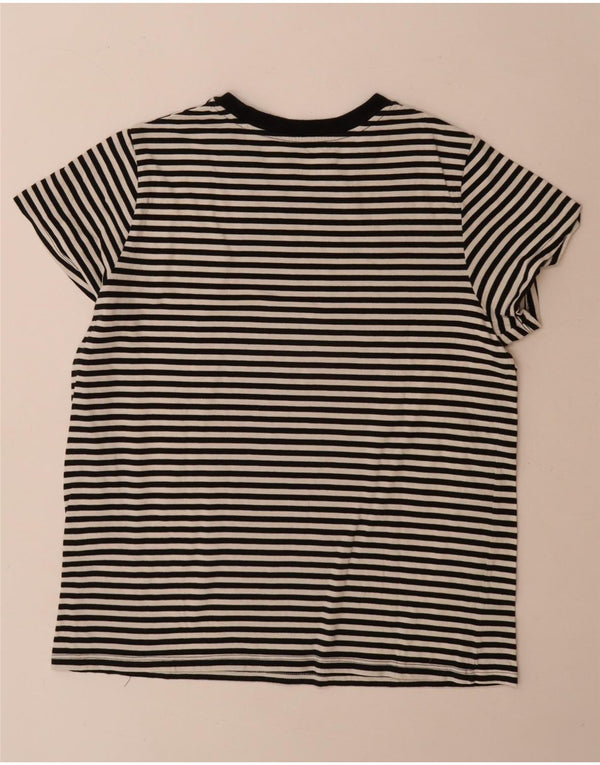 Levi's Camiseta para mujer Top UK 46 Large White Stripe Cotton