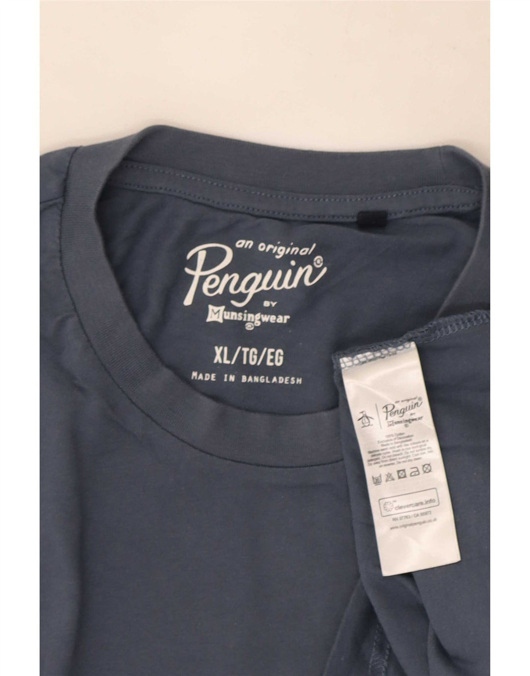 Penguin Hombre Top Manga Larga XL Azul Marino Algodón