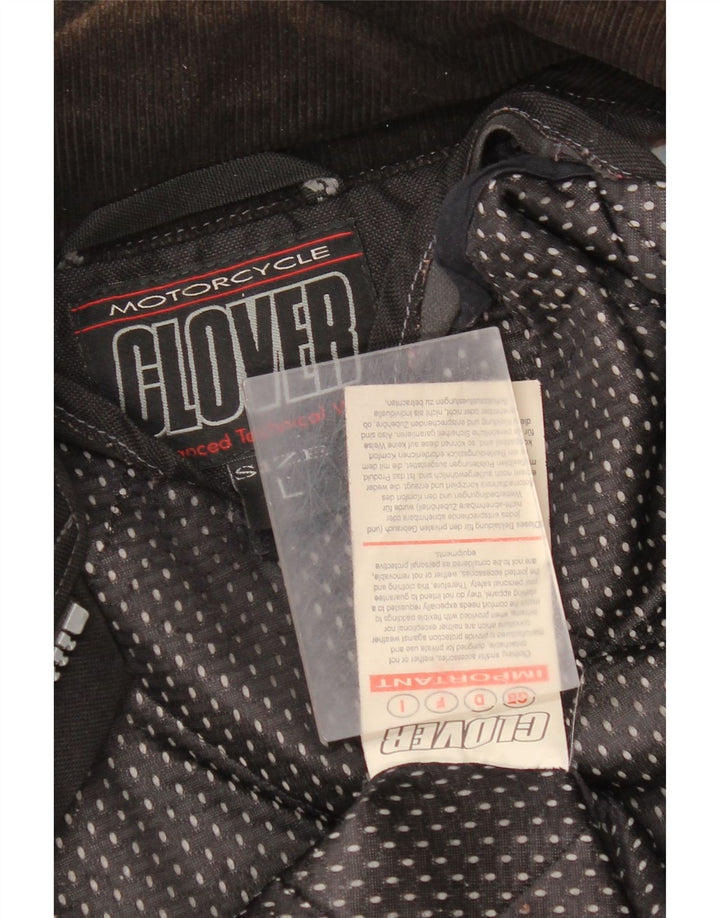 Clover Chaqueta de motociclista para hombre, talla 40, color negro grande