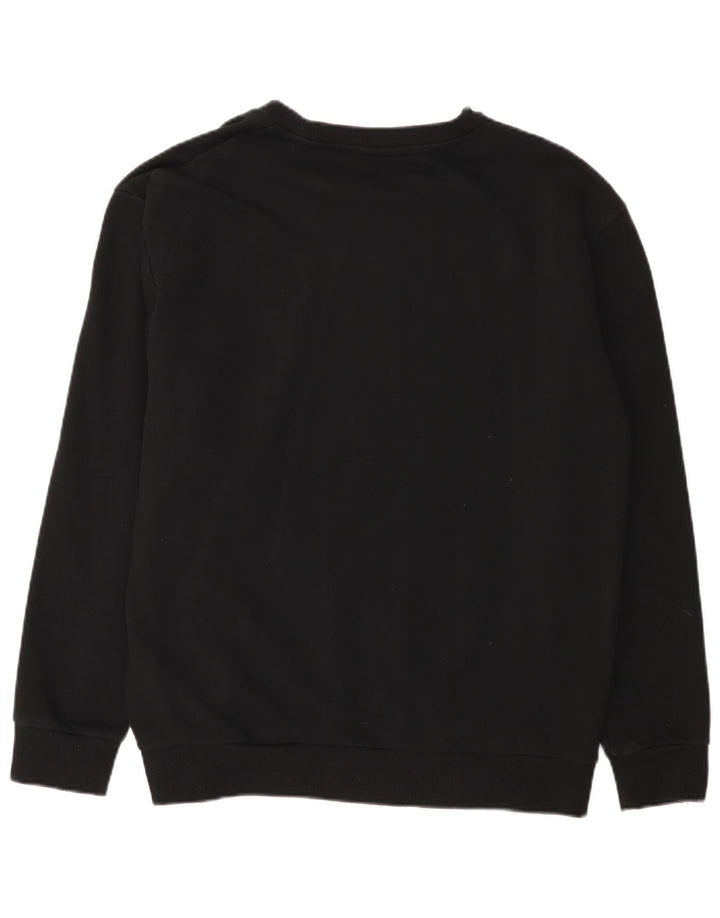 Fila Hombre Sudadera Jumper Grande Algodón Negro