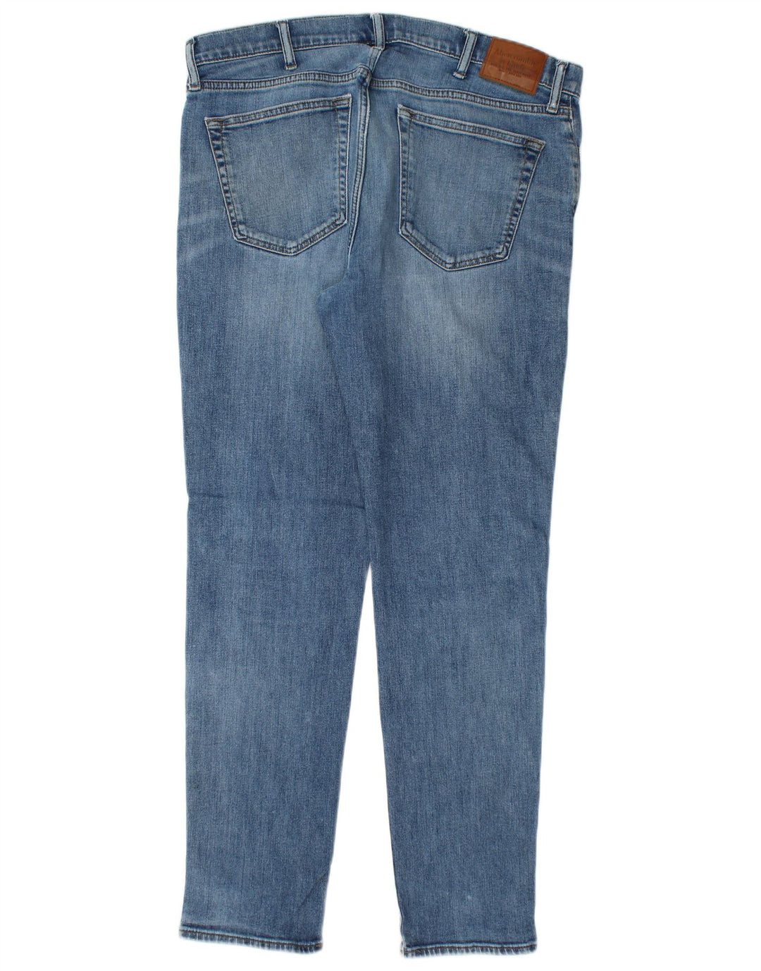 ABERCROMBIE & FITCH Vaqueros pitillo elásticos para hombre W36 L32 Algodón azul