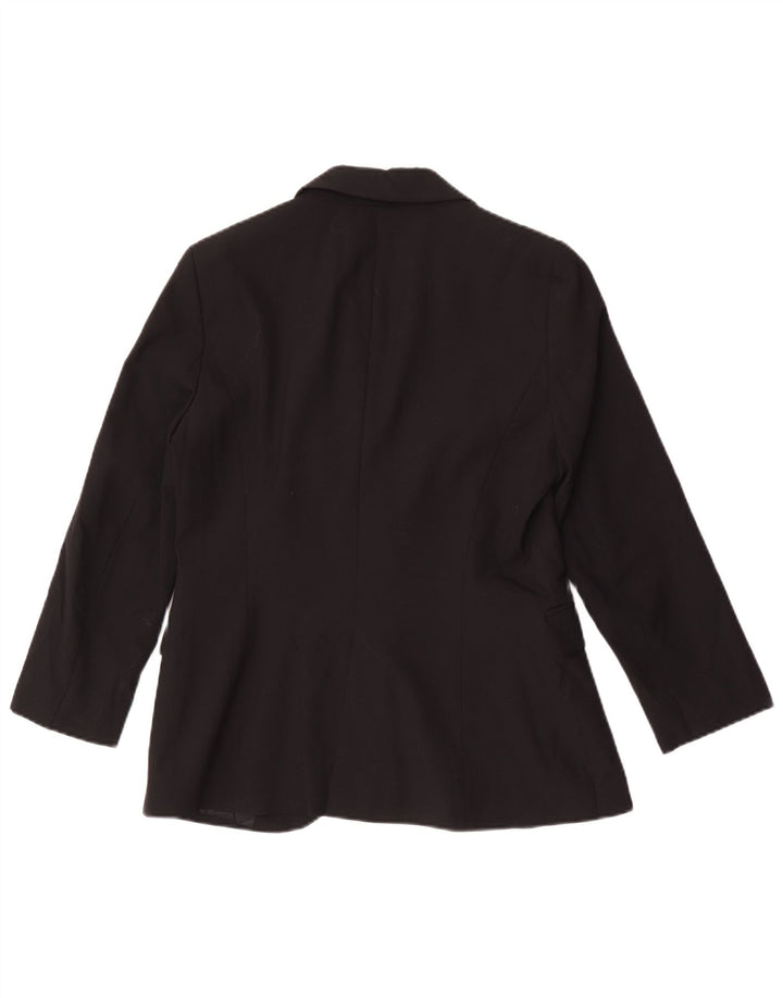 Zara Mujer Chaqueta Blazer De 1 Botón EU 40 Mediano Negro Poliéster