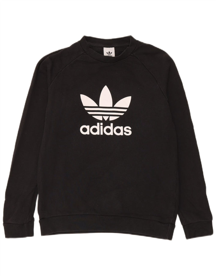Adidas Hombre Sudadera Gráfica Jumper Medium Negro Algodón