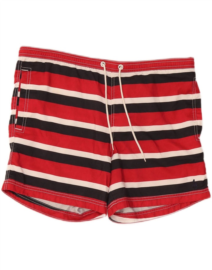Jack Wills Bañador para hombre, talla grande, rayas rojas