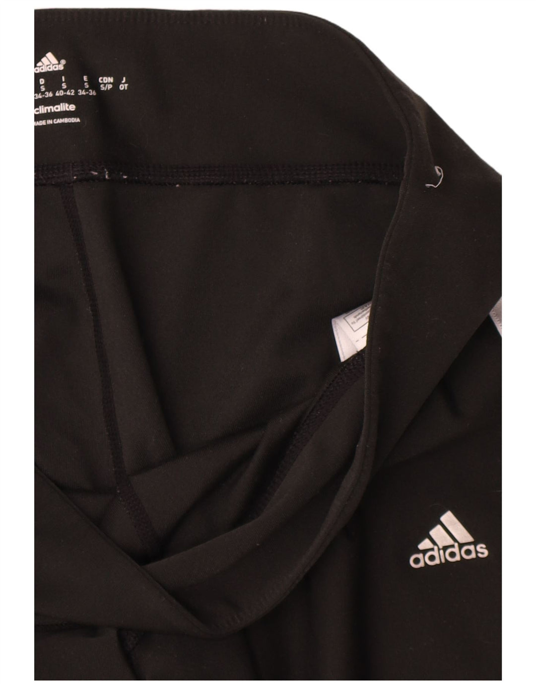 Adidas Leggings cortos para mujer Reino Unido 8 Pequeño Poliéster negro