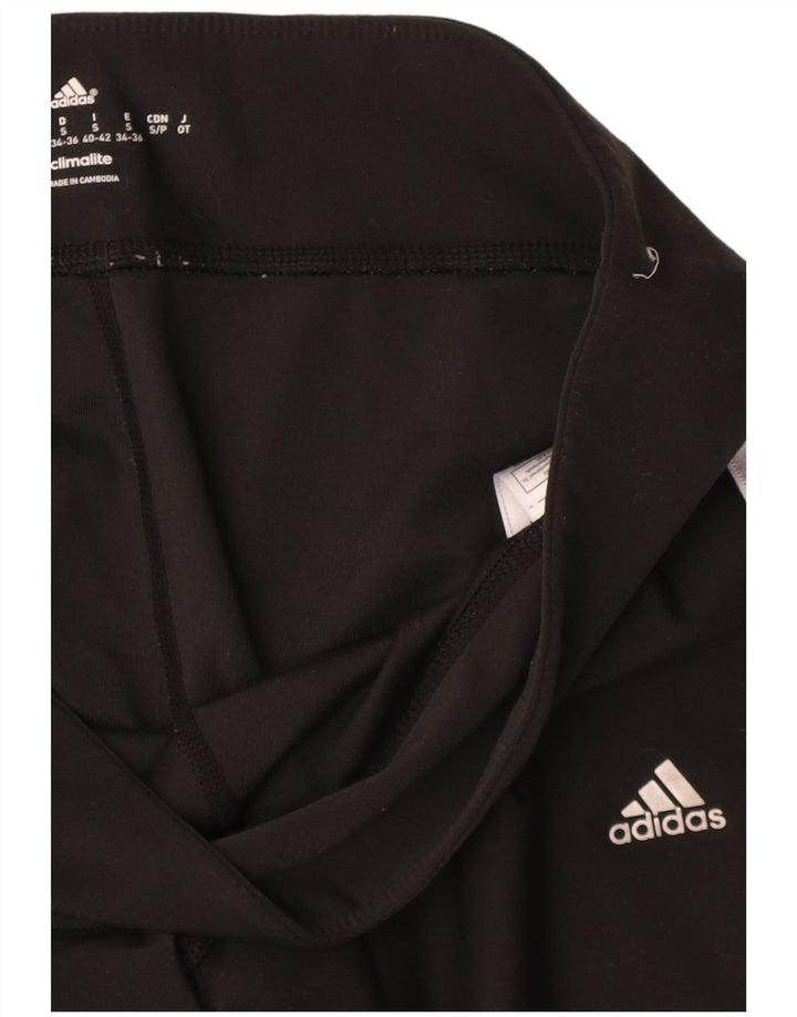 Adidas Leggings cortos para mujer Reino Unido 8 Pequeño Poliéster negro