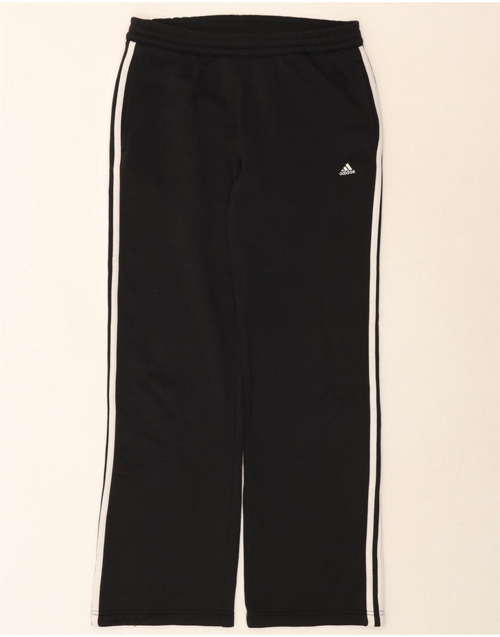 Adidas Pantalones de chándal para mujer UK 12 Medium Negro Poliéster