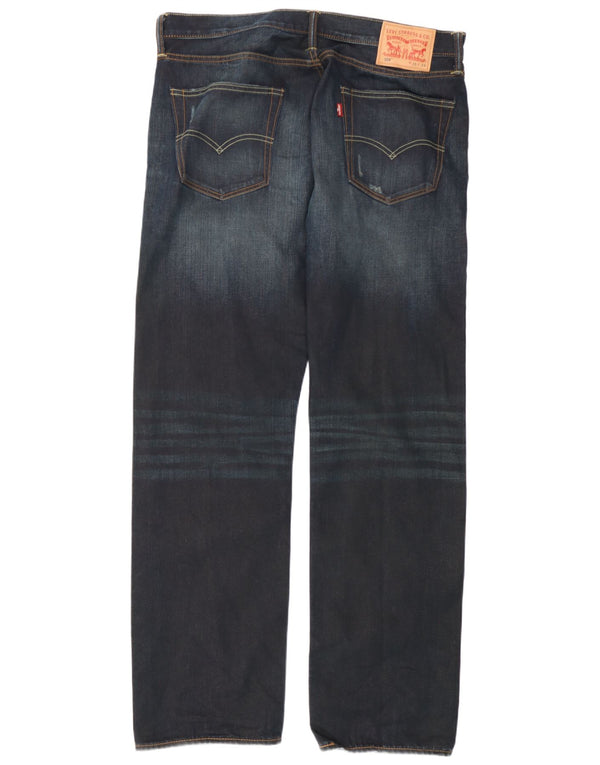 Levi's Jeans rectos desgastados 504 para hombre W36 L34 Algodón azul marino