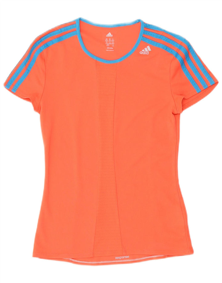ADIDAS Camiseta Climalite para mujer UK 4/6 XS Naranja Poliéster