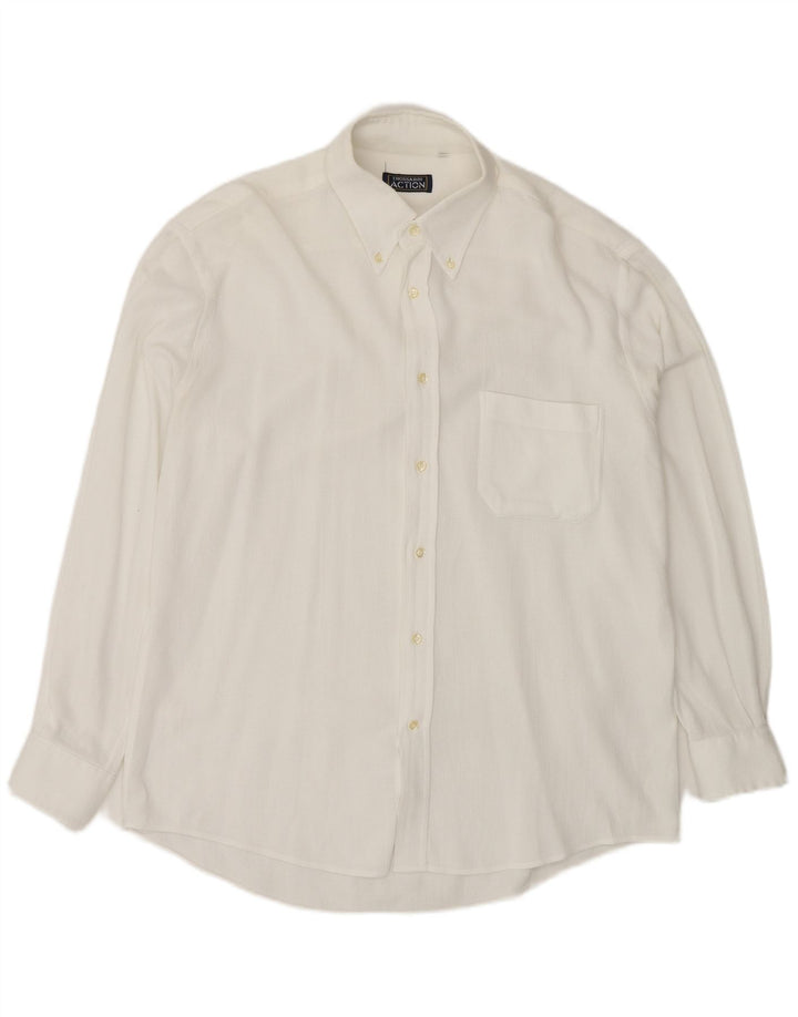 Camisa Trussardi Hombre Grande Blanco
