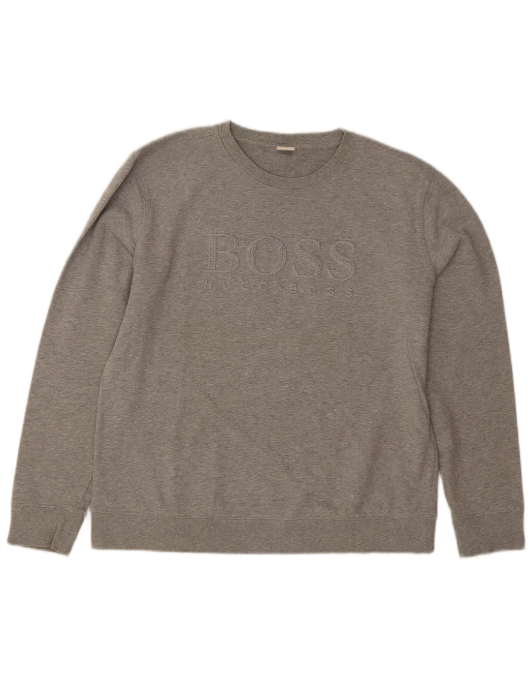 Hugo Boss Mujer Sudadera Gráfica Jumper UK 40 Grande Algodón Gris