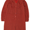 Vintage mujer vestido básico Reino Unido 10 pequeño rojo geométrico