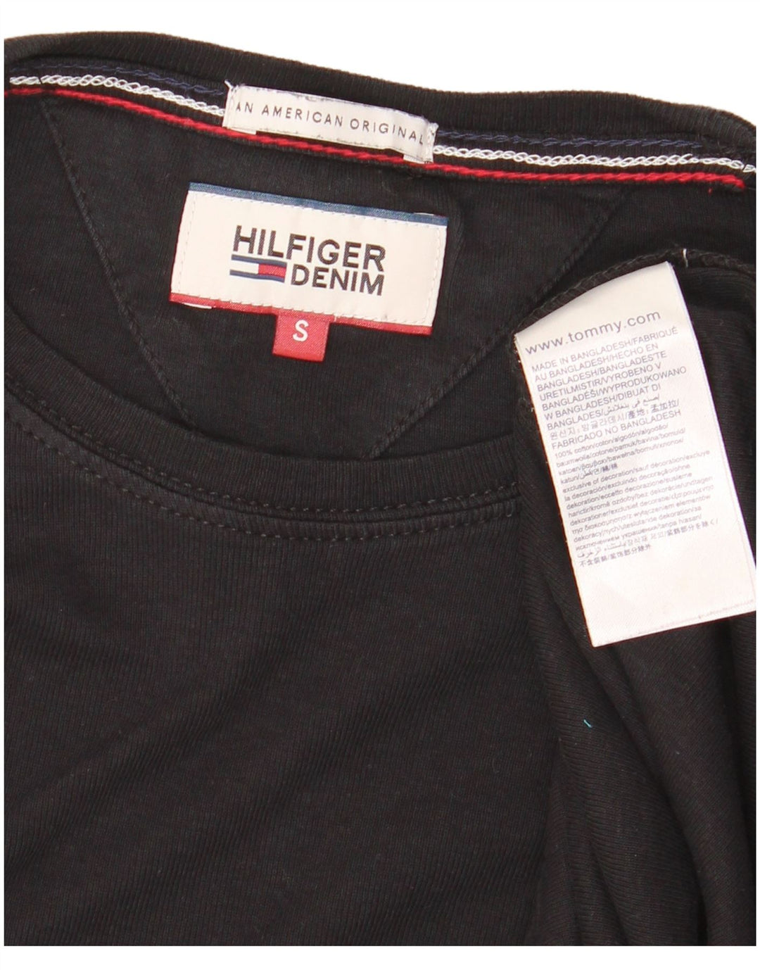 TOMMY HILFIGER Camiseta de manga larga para hombre Small Black Cotton