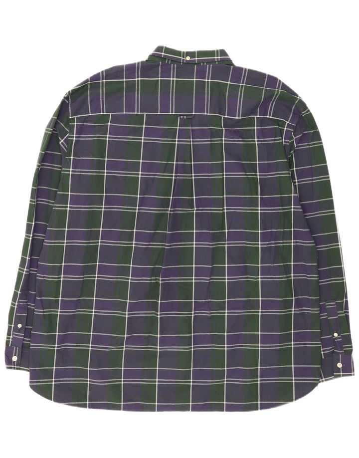 Camisa Lyle & Scott para hombre 3XL Algodón a cuadros azul marino