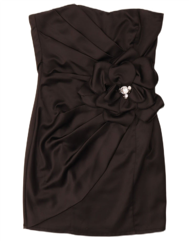 LIPSY Womens Strapless Dress UK 12 Medium Black Polyester