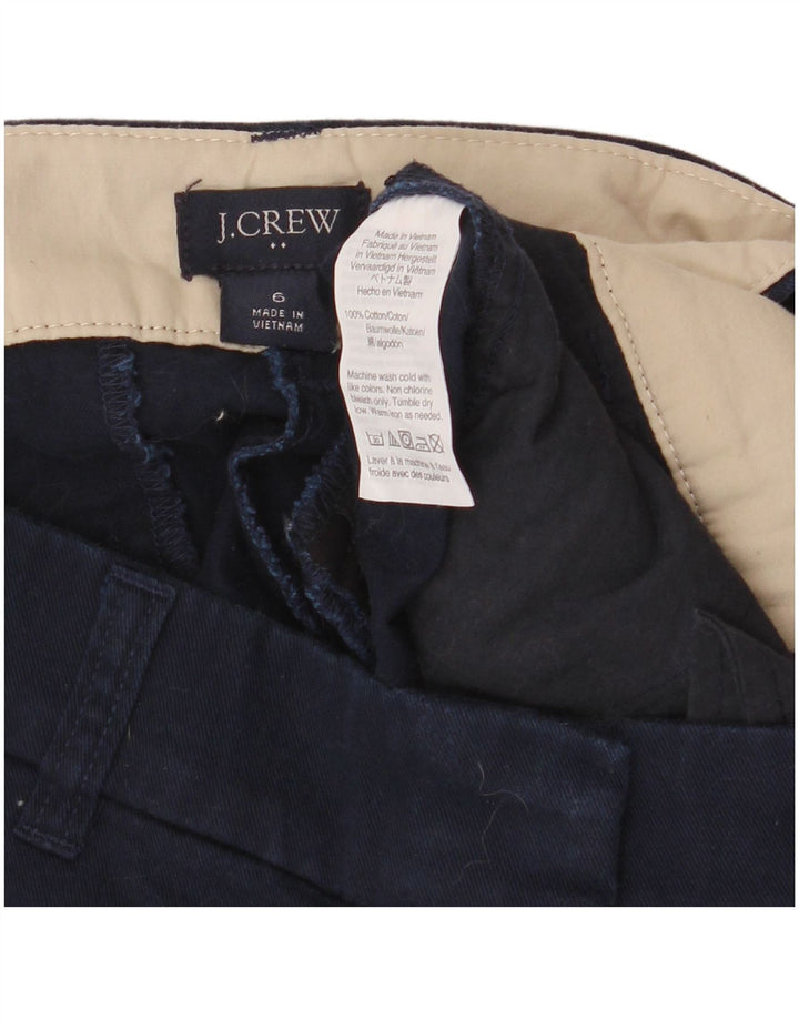 J. Crew Pantalones cortos chinos para mujer US 6 Medium W32 Azul marino Algodón