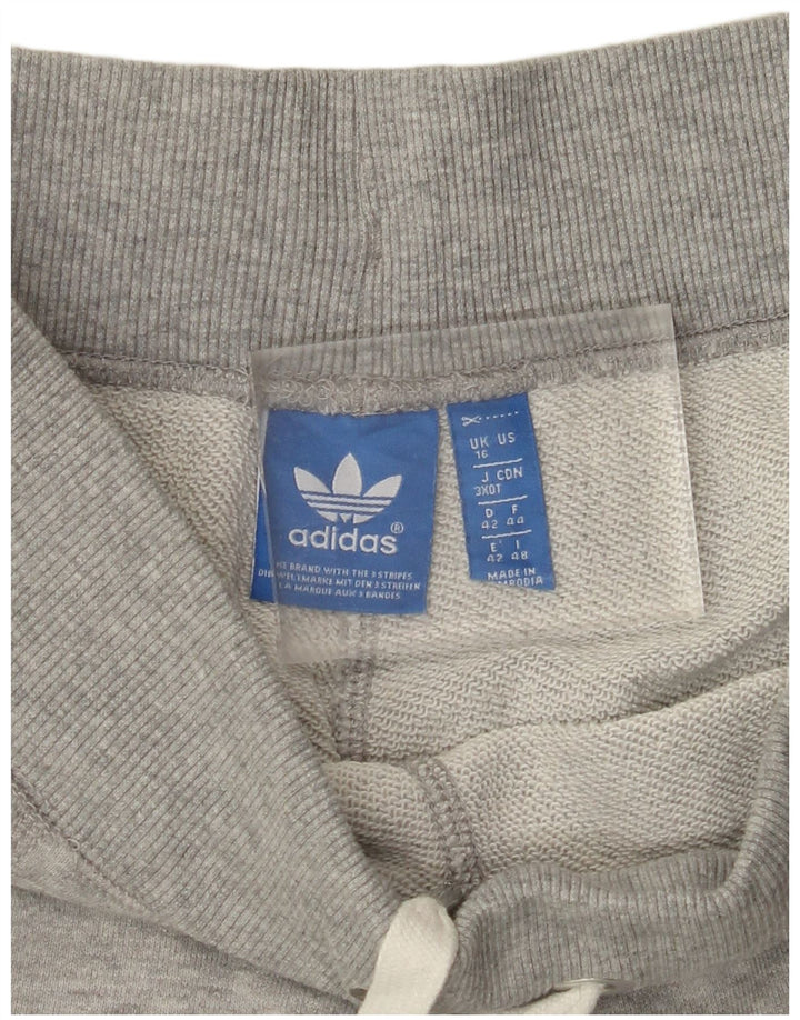 ADIDAS Pantalones de chándal para mujer Joggers UK 16 Grande Gris Poliéster