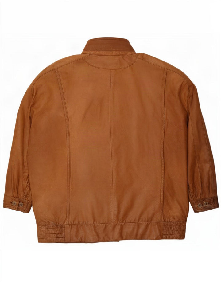 Lepegro Chaqueta de piel extragrande para mujer EU 44 XL Marrón