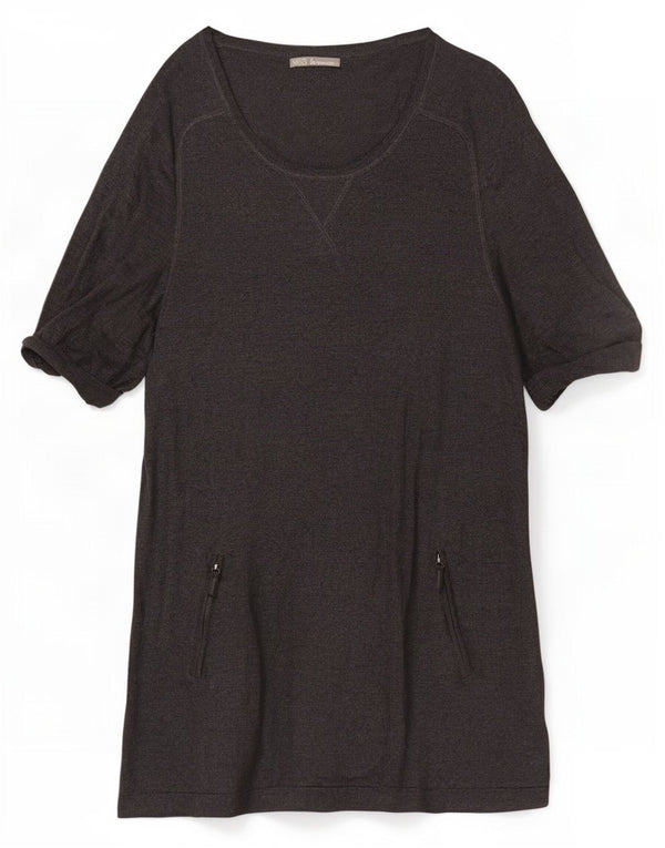Marks & Spencer Vestido tipo jersey de manga corta para mujer UK 46 Viscosa gris grande