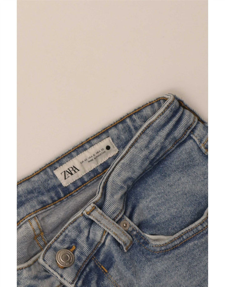 Zara Jeans Cortos Para Mujer EU 42 Large W32 L24 Azul