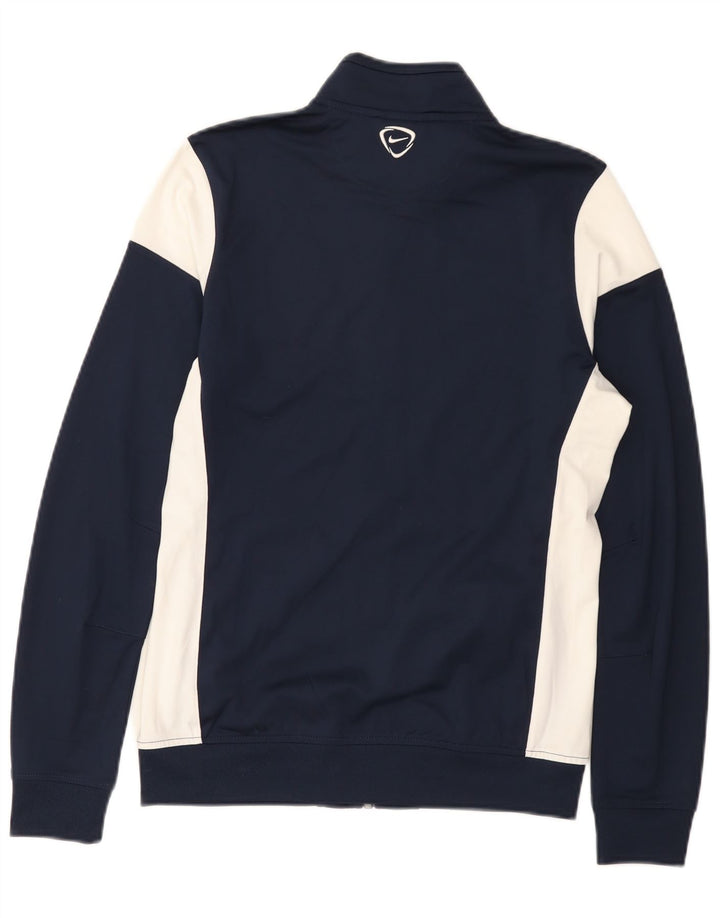 Nike Chaqueta de chándal Dri Fit para hombre con bloques de color azul marino mediano