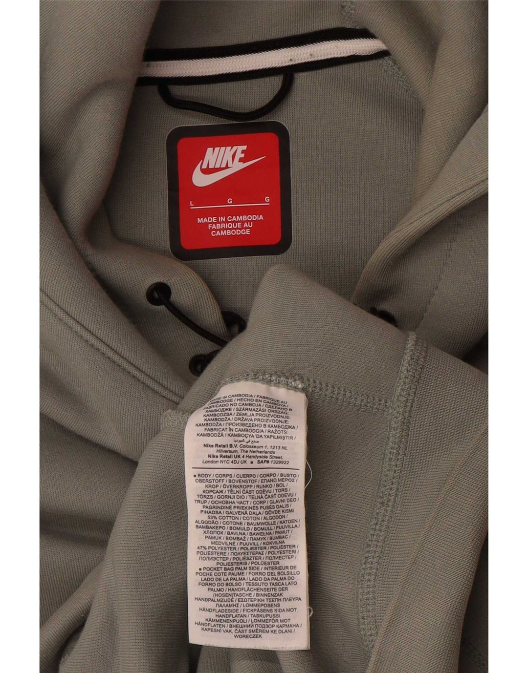 Nike - Sudadera con capucha para hombre, talla grande, color verde, algodón