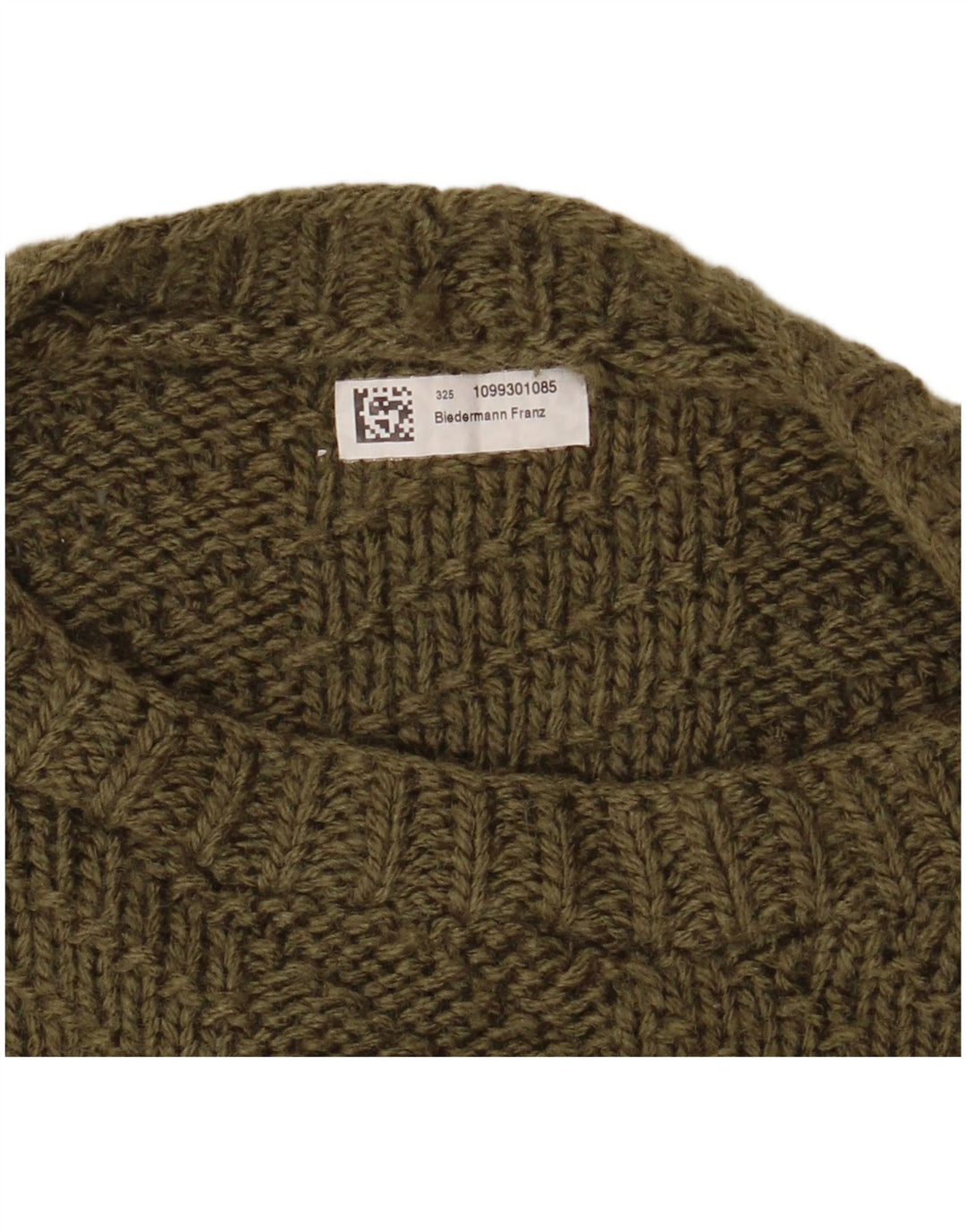 VINTAGE Suéter de jersey de cuello redondo de gran tamaño para mujer Reino Unido 18 XL Caqui