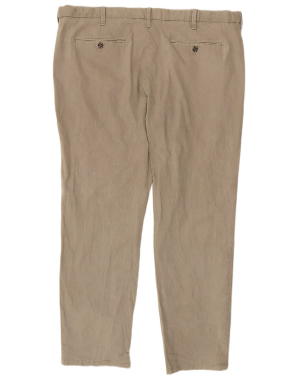 Marks & Spencer Pantalones chinos rectos regulares para hombre W42 L31 Algodón beige