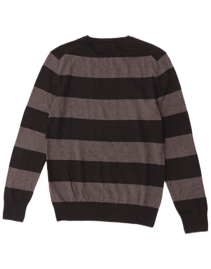 Gap Jersey De Cuello Redondo Para Hombre Jersey De Algodón A Rayas Gris Pequeño