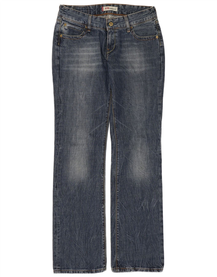 LEVI'S Vaqueros Rectos 570 Mujer W30 L34 Algodón Azul