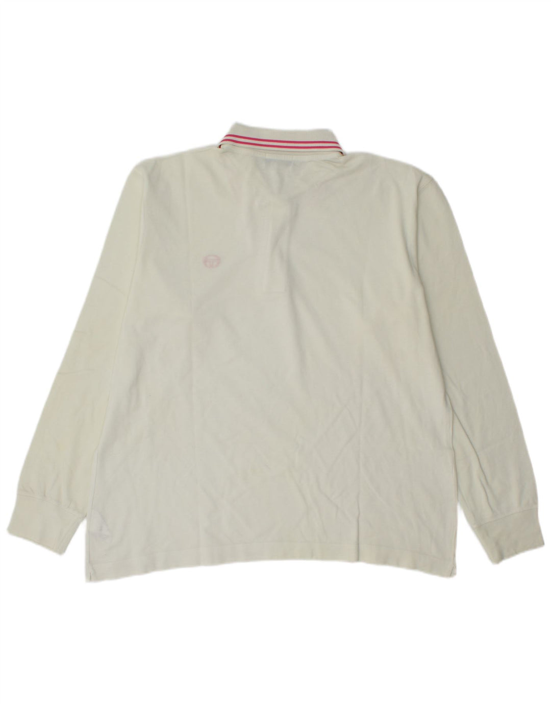 SERGIO TACCHINI Polo de manga larga para hombre de algodón blanco roto grande