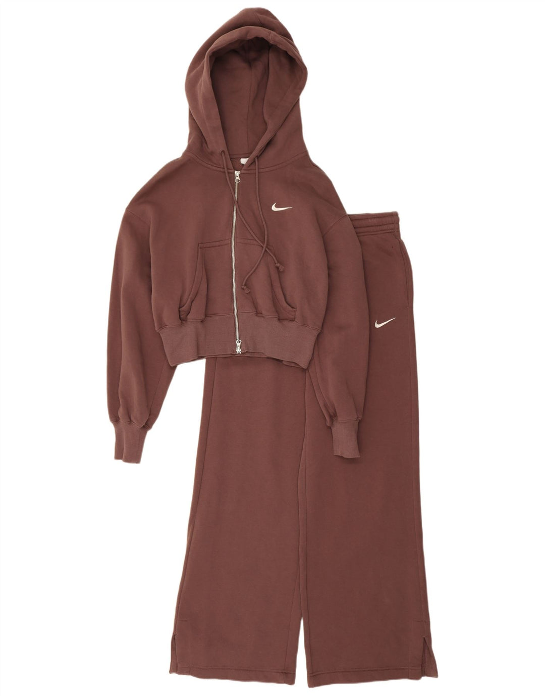Nike Chándal completo con capucha para mujer UK 44 Algodón marrón medio