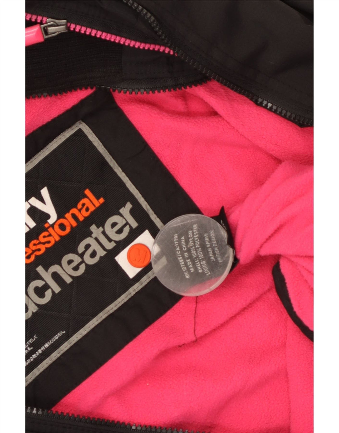Superdry Chaqueta Cortavientos Gráfica para Mujer UK 44 Mediano Negro