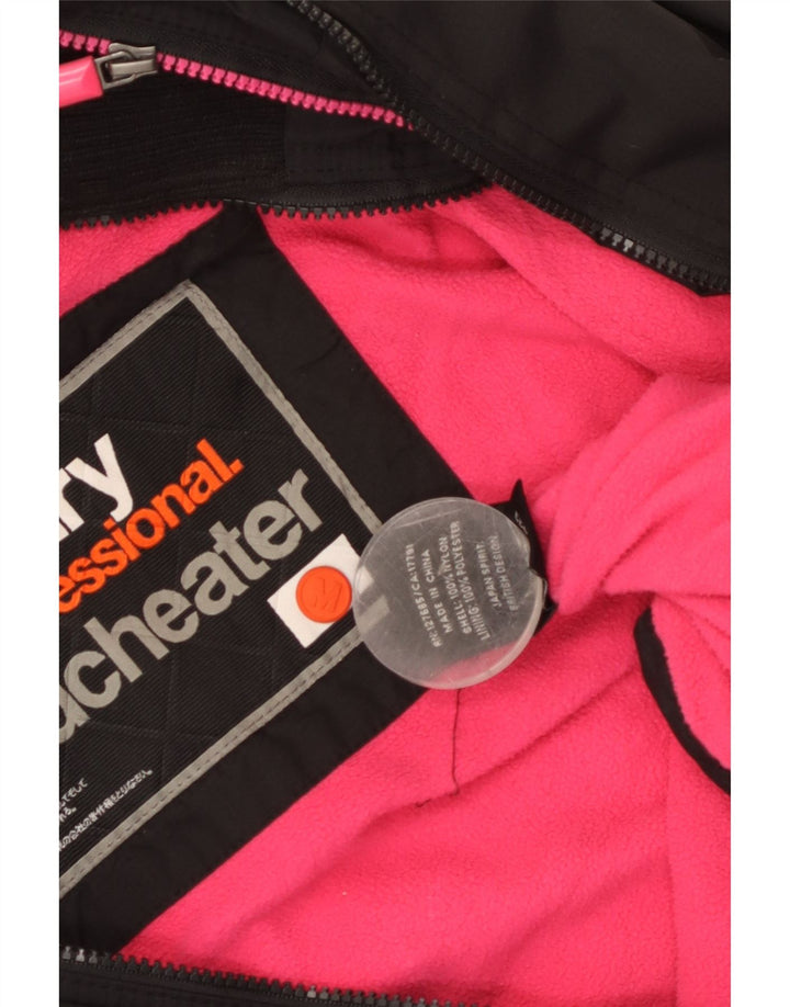 Superdry Chaqueta Cortavientos Gráfica para Mujer UK 44 Mediano Negro