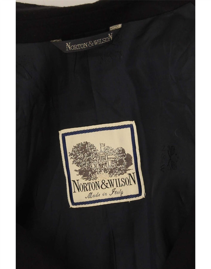 Norton & Wilson Chaqueta tipo blazer con doble botonadura para mujer UK 40 Grande Negro