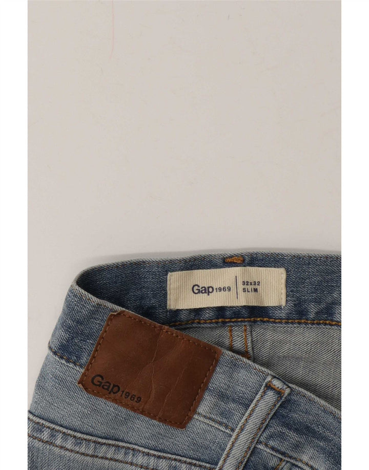 Vaqueros ajustados desgastados para hombre Gap W32 L32 Azul