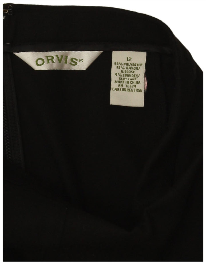 Orvis Falda trompeta para mujer US 12 Mediana W28 Poliéster negro