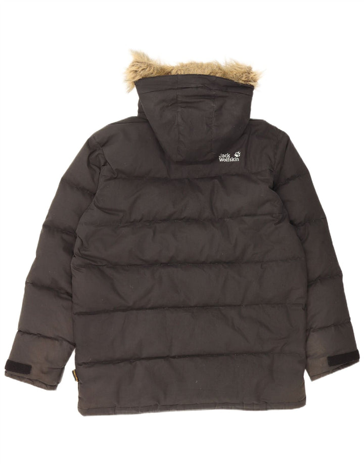 Jack Wolfskin Chaqueta acolchada con capucha para hombre UK 36/38 Mediana Negro Poliéster