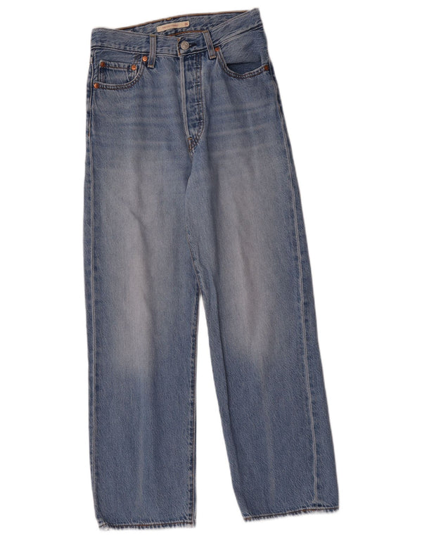 Levi's Mujer Ribcage Vaqueros Rectos De Cintura Alta W26 L27 Algodón Azul