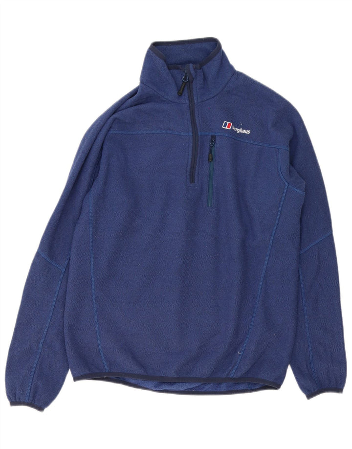 Berghaus Hombre Cremallera Cuello Sudadera Jersey Pequeño Azul Marino Poliéster