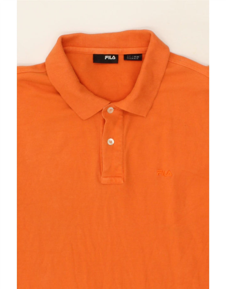 FILA Mens Polo Shirt XL Orange Cotton Vintage Fila and Second-Hand Fila from Messina Hembry 