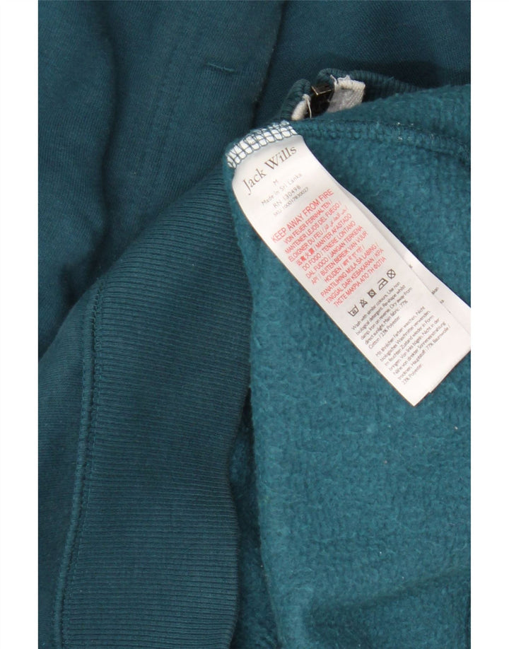 Jack Wills Sudadera con capucha y cremallera para hombre de algodón turquesa medio